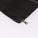 HERMES Perth GM Long Wallet Canvas Black Auth bs32950-7