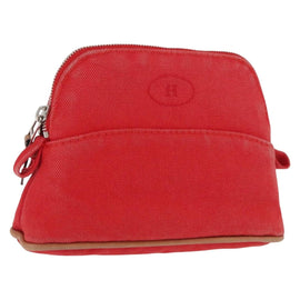 HERMES Bolide PM Pouch Canvas Red Auth bs32951