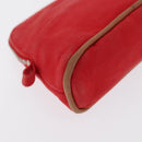 HERMES Bolide PM Pouch Canvas Red Auth bs32951-10