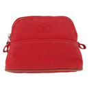 HERMES Bolide PM Pouch Canvas Red Auth bs32951-2