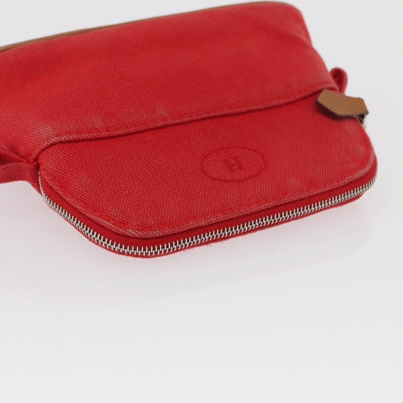HERMES Bolide PM Pouch Canvas Red Auth bs32951