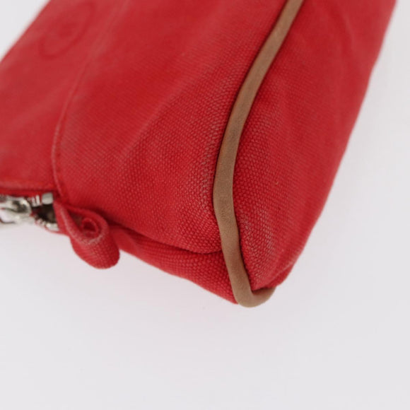 HERMES Bolide PM Pouch Canvas Red Auth bs32951