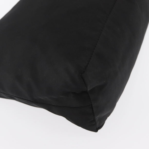 PRADA Umhängetasche Nylon Schwarz Silber Auth bs32954