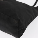 PRADA Umhängetasche Nylon Schwarz Silber Auth bs32954-14