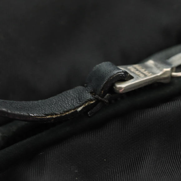 PRADA Umhängetasche Nylon Schwarz Silber Auth bs32954
