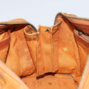 MCM Vicetos Logogram Hand Bag PVC Leather Brown Gold Auth bs32955-19