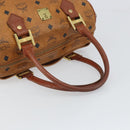 MCM Vicetos Logogram Hand Bag PVC Leather Brown Gold Auth bs32955-7