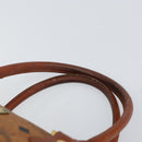 MCM Vicetos Logogram Hand Bag PVC Leather Brown Gold Auth bs32955-8
