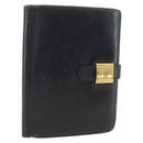 HERMES Saumur Diane Wallet Leather Black Auth bs32957-1