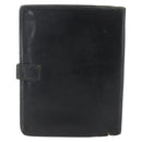 HERMES Saumur Diane Wallet Leather Black Auth bs32957-2