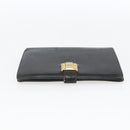 HERMES Saumur Diane Wallet Leather Black Auth bs32957-3