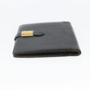 HERMES Saumur Diane Wallet Leather Black Auth bs32957-5