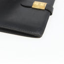 HERMES Saumur Diane Wallet Leather Black Auth bs32957-14