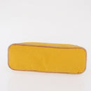 HERMES Pouch Canvas 2 Set Yellow Pink Auth bs32958-6