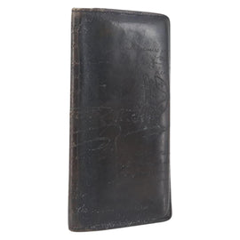Berluti Long Wallet Leather Dark Brown Auth bs32959