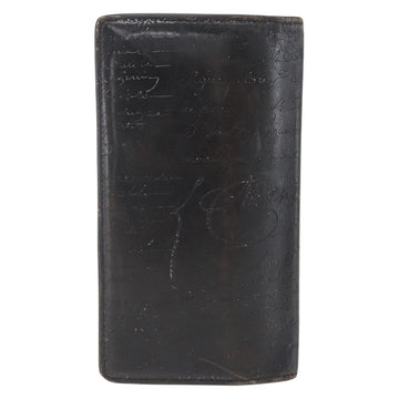 Berluti Long Wallet Leather Dark Brown Auth bs32959 - 0