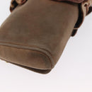 DOLCE&GABBANA Chain Shoulder Bag Suede Brown Gold Auth bs32962-15