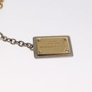 DOLCE&GABBANA Chain Shoulder Bag Suede Brown Gold Auth bs32962-10