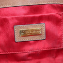 DOLCE&GABBANA Chain Shoulder Bag Suede Brown Gold Auth bs32962-17