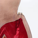 DOLCE&GABBANA Chain Shoulder Bag Suede Brown Gold Auth bs32962-18