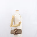 DOLCE&GABBANA Chain Shoulder Bag Suede Brown Gold Auth bs32962-21