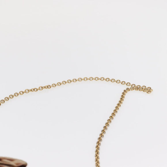 DOLCE&GABBANA Chain Shoulder Bag Suede Brown Gold Auth bs32962