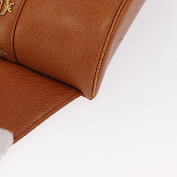 MCM Body Bag Leather Brown Gold Auth bs32963