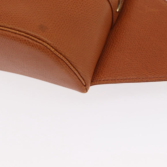 MCM Body Bag Leather Brown Gold Auth bs32963