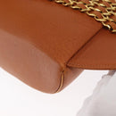 MCM Body Bag Leather Brown Gold Auth bs32963-9