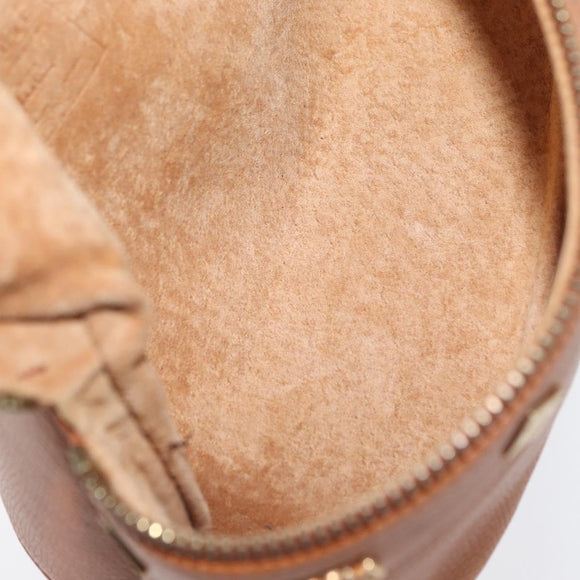 MCM Body Bag Leather Brown Gold Auth bs32963