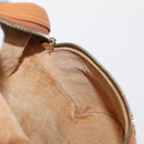 MCM Body Bag Leather Brown Gold Auth bs32963-18