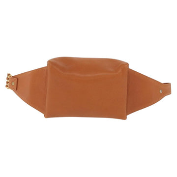 MCM Body Bag Leather Brown Gold Auth bs32963 - 0