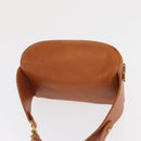 MCM Body Bag Leather Brown Gold Auth bs32963-6