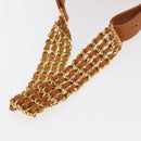 MCM Body Bag Leather Brown Gold Auth bs32963-7