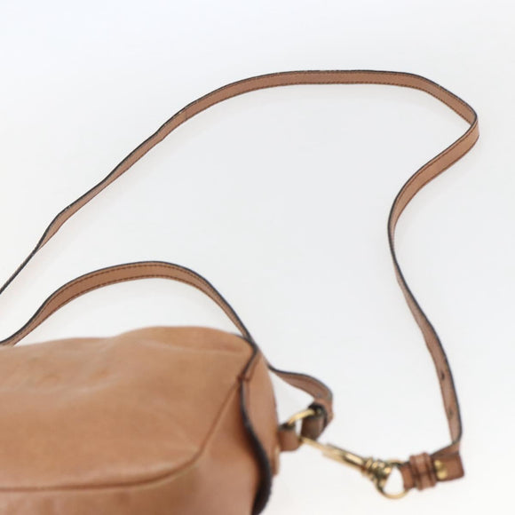 Chloe Shoulder Bag Leather Brown Gold Auth bs32964