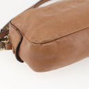 Chloe Shoulder Bag Leather Brown Gold Auth bs32964-13