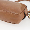 Chloe Shoulder Bag Leather Brown Gold Auth bs32964-14