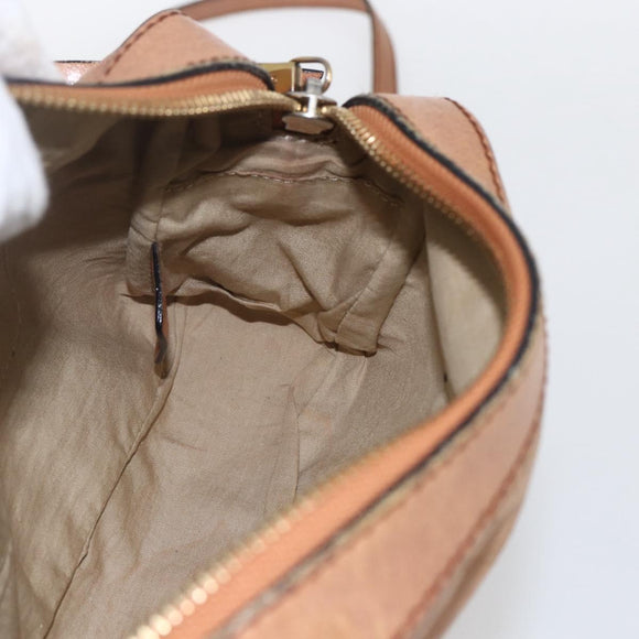 Chloe Shoulder Bag Leather Brown Gold Auth bs32964