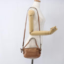 Chloe Shoulder Bag Leather Brown Gold Auth bs32964-21