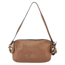 Chloe Shoulder Bag Leather Brown Gold Auth bs32964-3