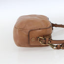 Chloe Shoulder Bag Leather Brown Gold Auth bs32964-5