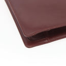 CARTIER Must Line Clutch Bag Leather Bordeaux Gold Auth bs32966-11