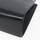 CARTIER Hand Bag Leather Black Silver Auth bs32968-10