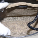CARTIER Hand Bag Leather Black Silver Auth bs32968-16
