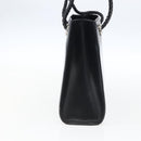 CARTIER Hand Bag Leather Black Silver Auth bs32968-4