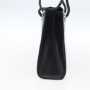 CARTIER Hand Bag Leather Black Silver Auth bs32968-5