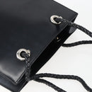 CARTIER Hand Bag Leather Black Silver Auth bs32968-6