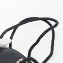 CARTIER Hand Bag Leather Black Silver Auth bs32968-8