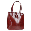 Chloe Hand Bag Patent leather Red Gold Auth bs32969V-1