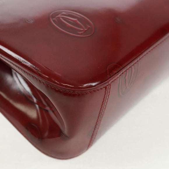 Chloe Hand Bag Patent leather Red Gold Auth bs32969V